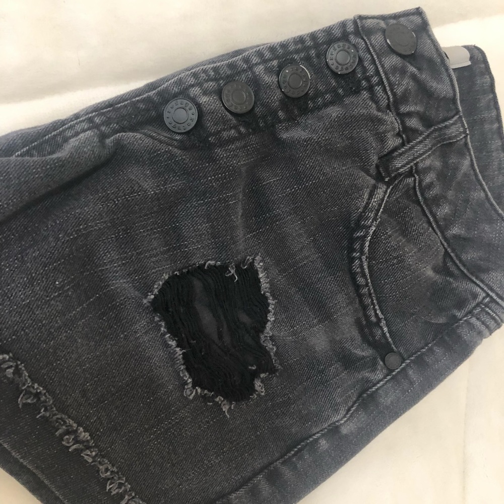 Black Ripped Shorts - Picture 2 of 3